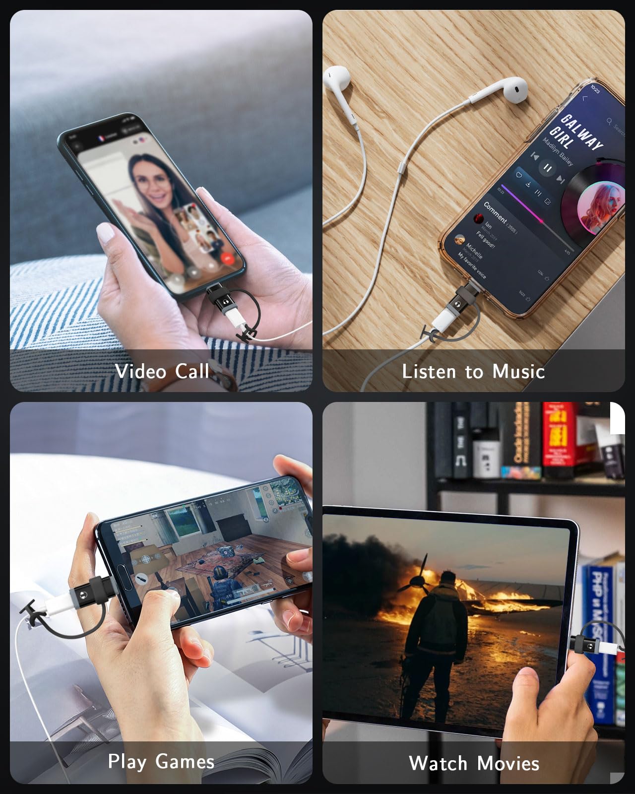 Adattatore Audio MoKo Da Lightning A USB C - Per Cuffie IPhone Su Dispositivi USB C - Bianco - Foto 3