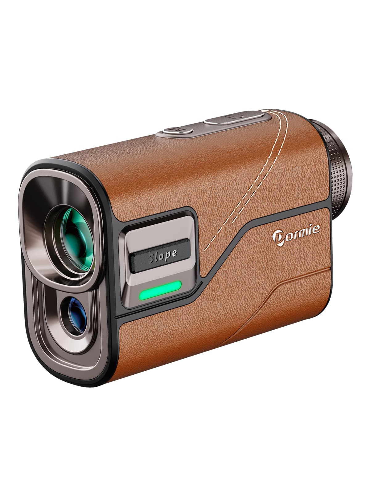 DORMIE T80 Mini Golf Rangefinder with Slope,1000 Yards Type-C Rechargeable Rangefinder, 7X Magnification, Slope Compensation, 0.02s Fast Measurement, Nappa Leather-Wrapped Body - 1