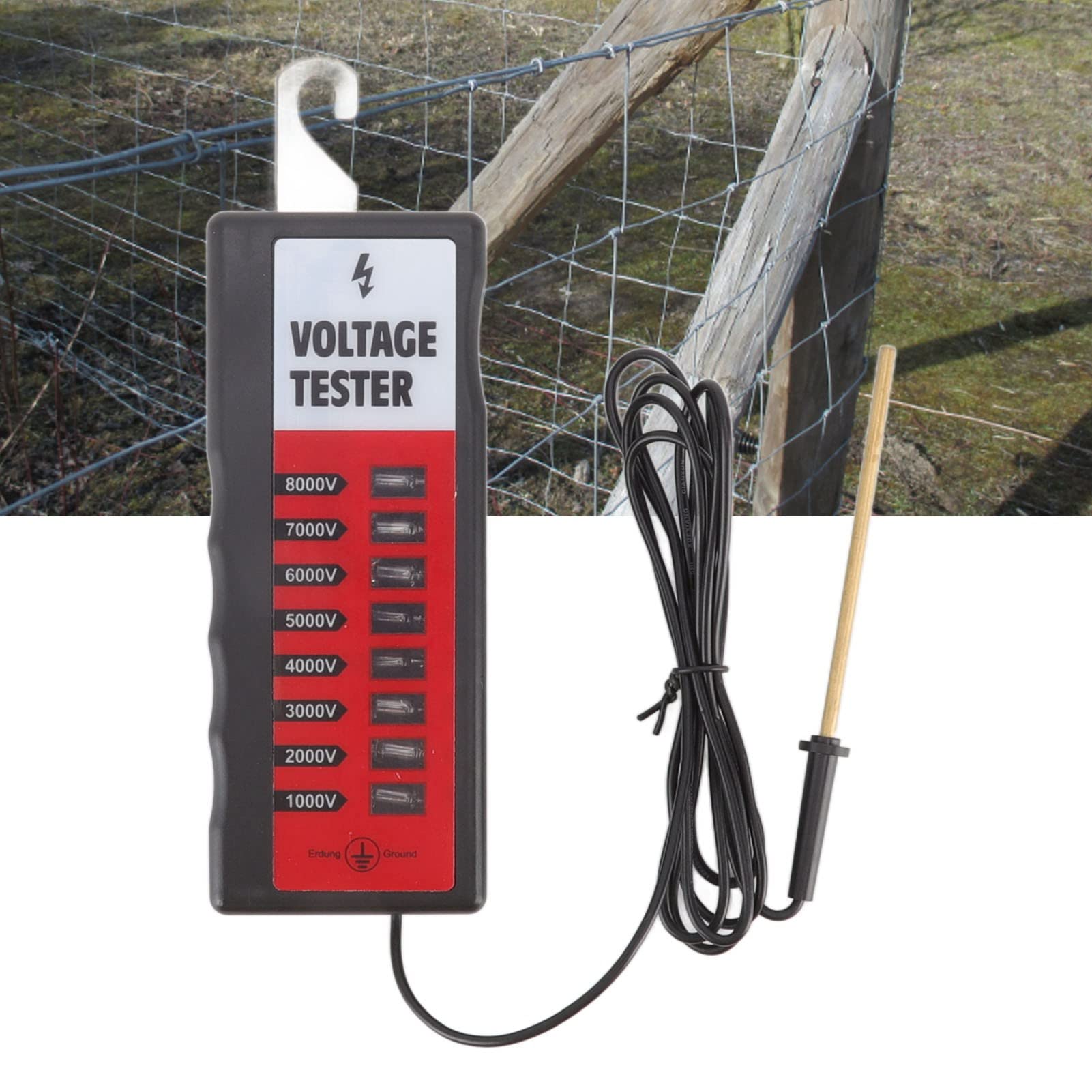 27.36 Rutland Misuratore Di Tensione Elettrica Con 8 Indicatori Ideale Per Misurare Il Voltaggio Di Recinti Elettrici - Foto 5