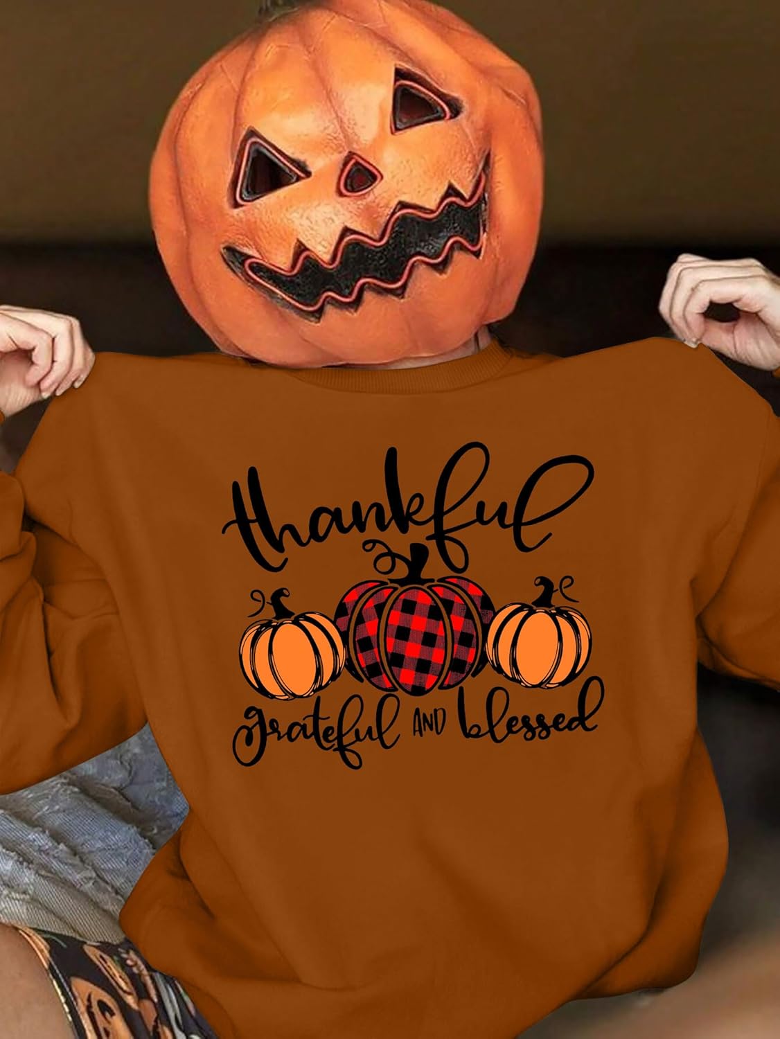 YI XIANG RAN Thanksgiving Sweatshirt Women Friends Turkey T-Shirt: Friendsgiving Long Sleeve Turkey Giving Pullover Tops - Image 2