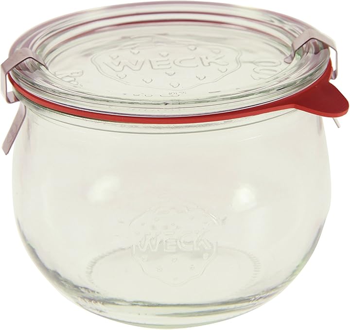 Weck 744 1/2L Tulip Jar Set of Six 16.9 Ounce Canning