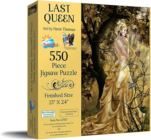 Miniatura 2 de SUNSOUT INC - Last Queen - Rompecabezas de 550 piezas por artista Nene Thomas - Tamaño acabado 15" x 24" - MPN # 67837