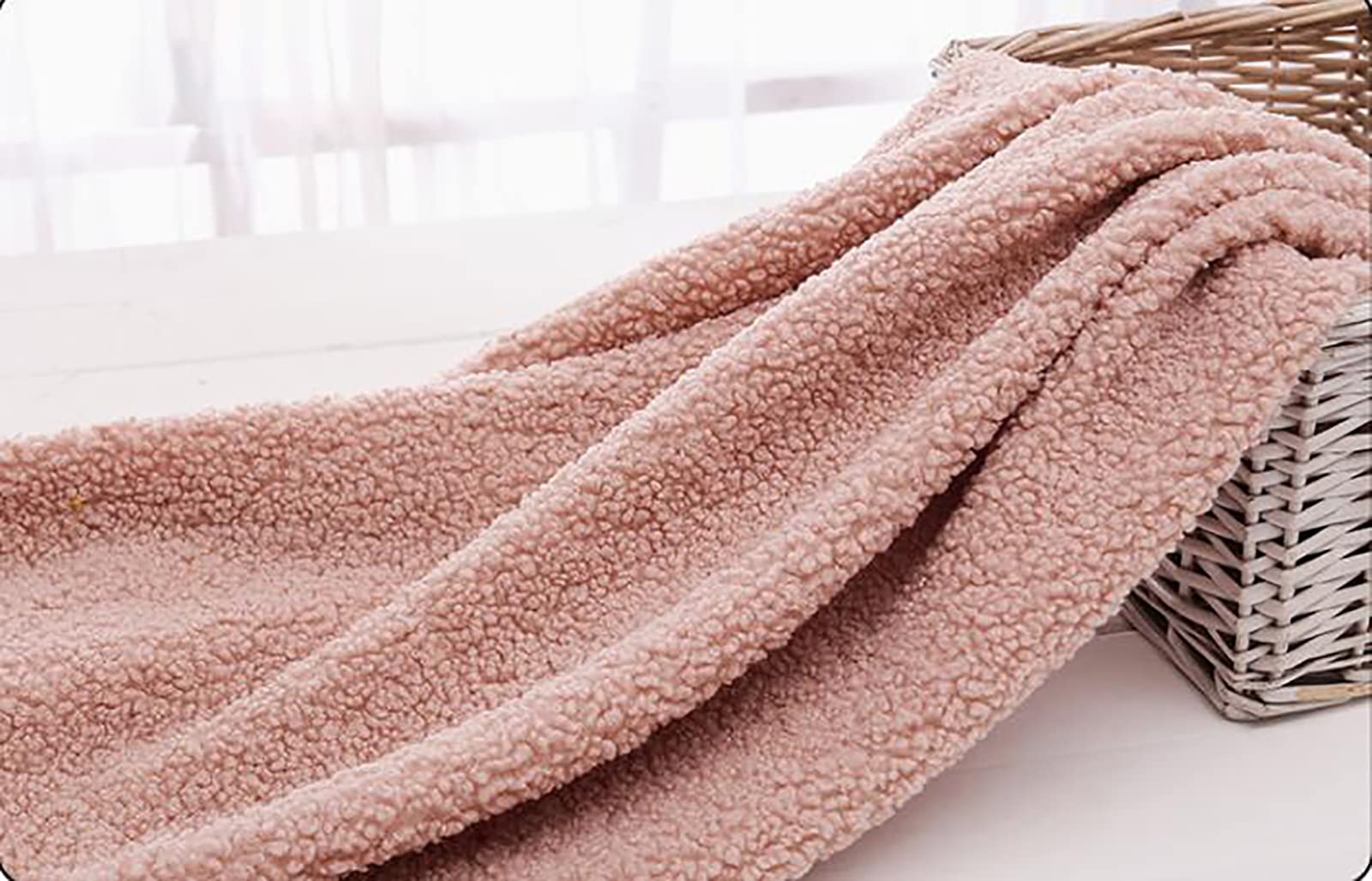 Rosado Tela de Felpa por Metro Tela De Vellón Cómodo Tejido Esponjoso Apta para Manualidades, Costura, Disfraces, decoración, Fondos de Cosplay, 160 * 100cm(Size:1.6m*5m)