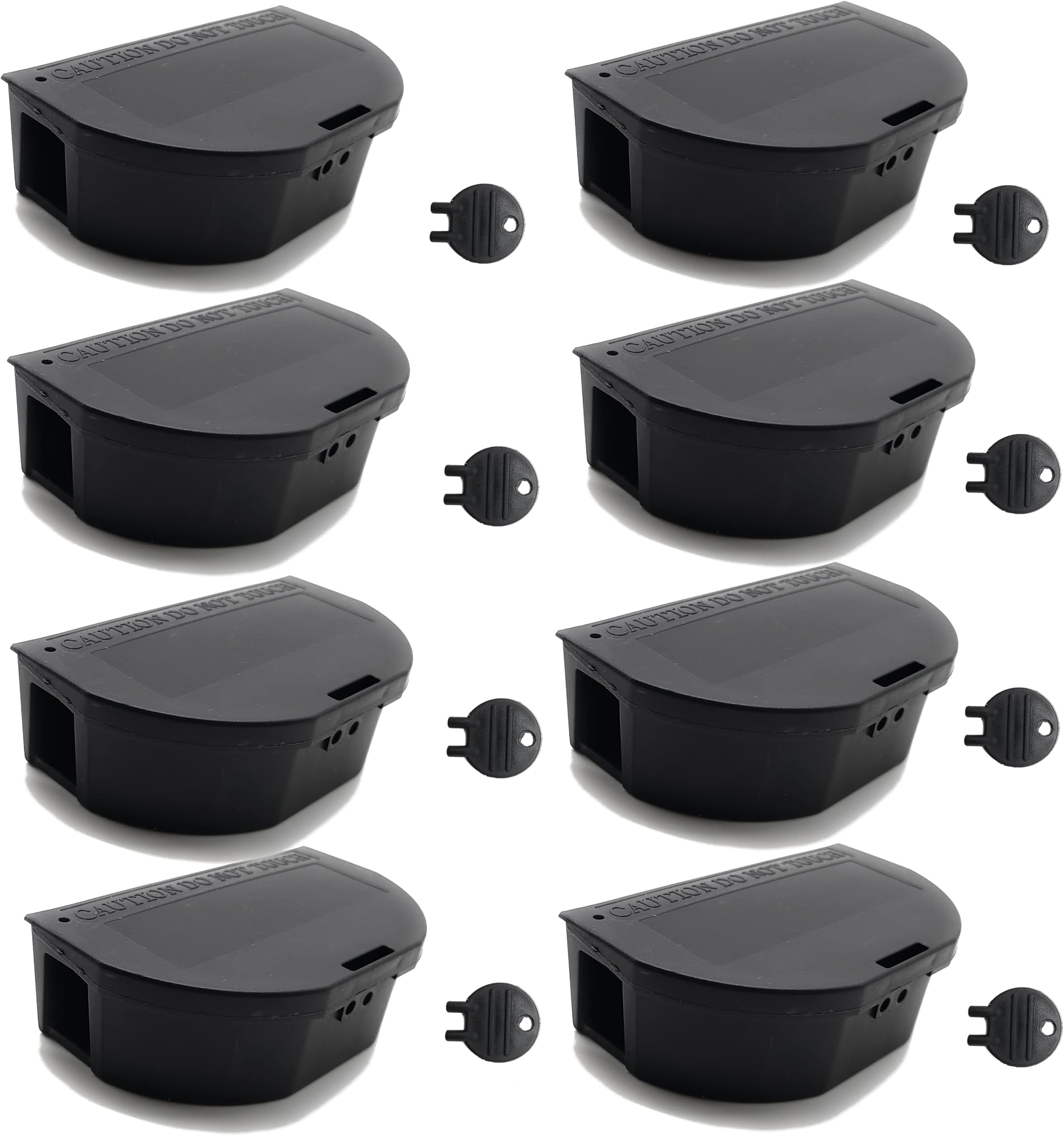 8 Pack - Mouse Bait Stations – Mice, Moles or Small Rodent Traps – Reusable Indoor Rodent Control Bait Box