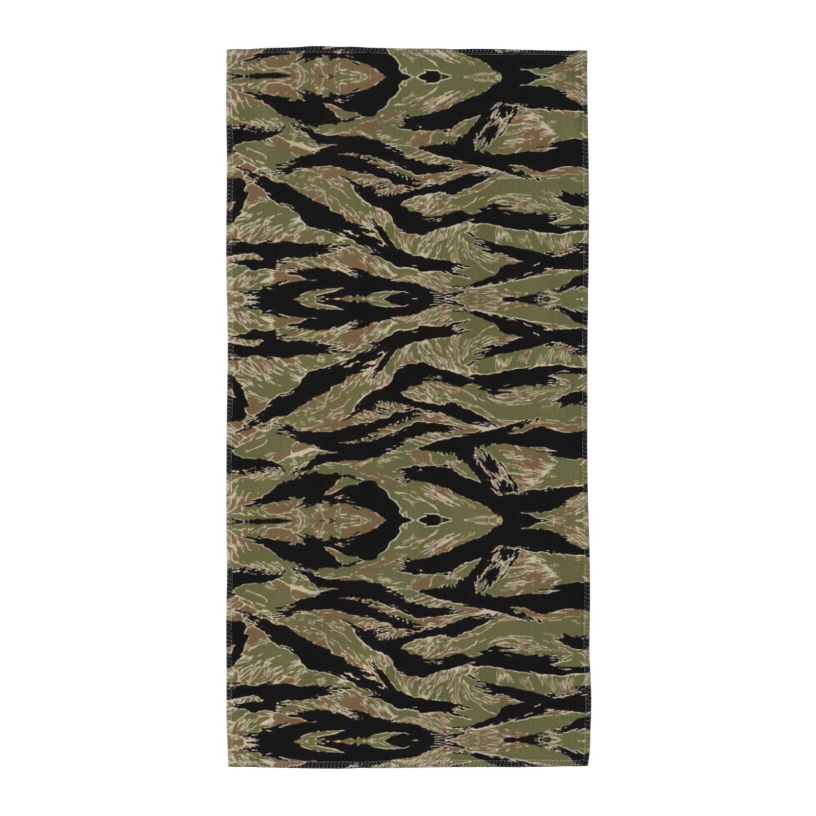 Ottkgga Black Tiger Stripe Camo Long Towel Face Towel Washcloth Quick Dry Highly Absorbent Durable For Gym Travel Swimming
