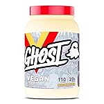 GHOST Vegan Protein Powder, Pancake Batter - 2lb, 20g of Protein- Plant-Based Pea & Organic Pumpkin Protein - Post Workout & Nutrition Shakes, Smoothies, & Baking - Soy & Gluten-Free