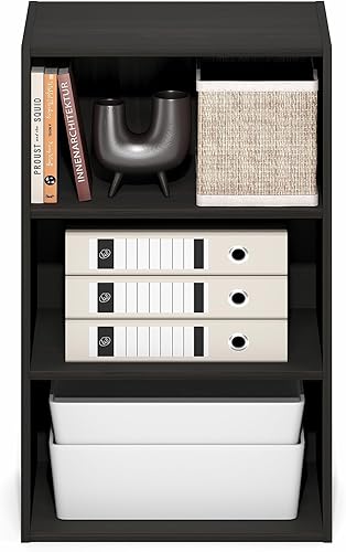 Miniatura 199 de Furinno Jaya Simple Home Estantería ajustable de 3 niveles, blanco Blanco,Negro -,Pino ámbar,Nuez Columbia,Espresso,Roble Frech