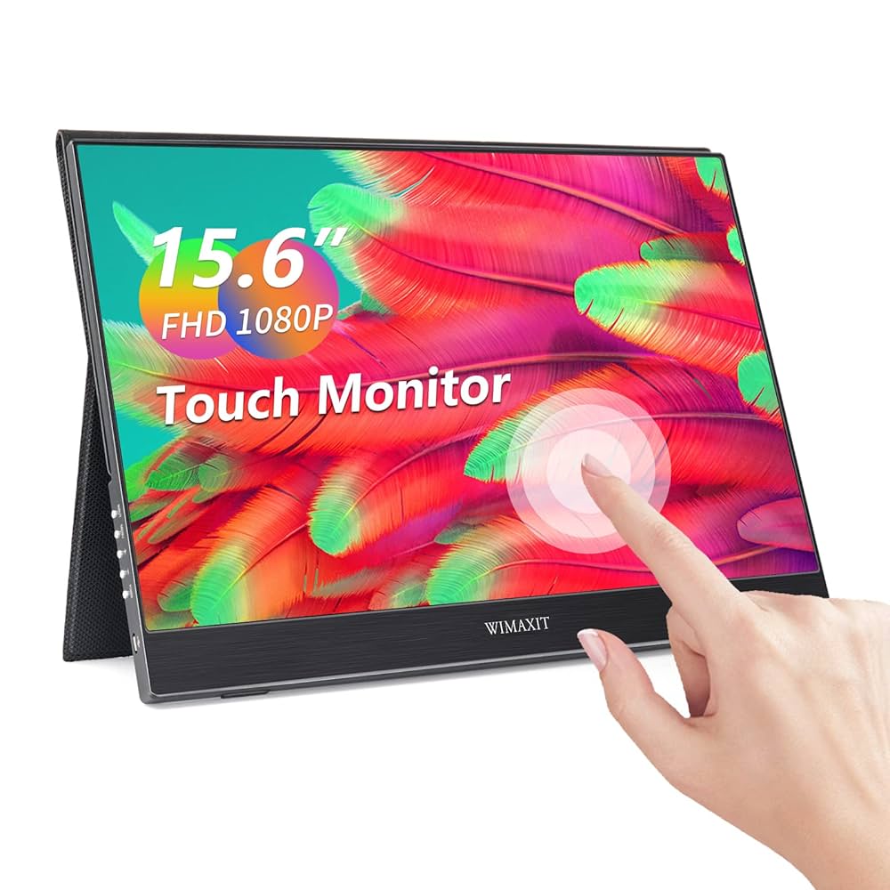 WIMAXIT 15,6 Zoll Tragbarer Touch Screen Monitor