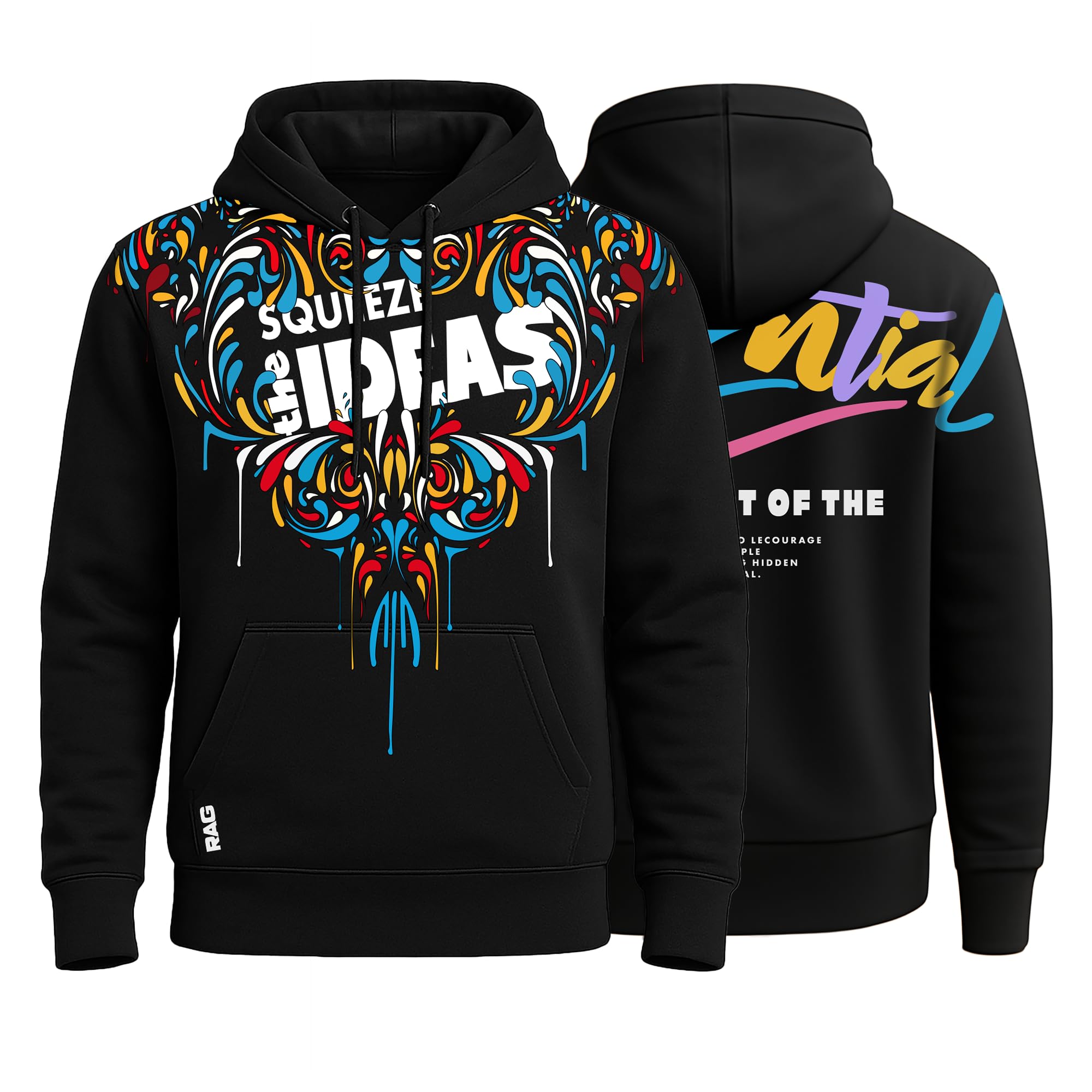 Buy R.A. Garments Squeeze Hoodie 100% Cotton Graphic Printed