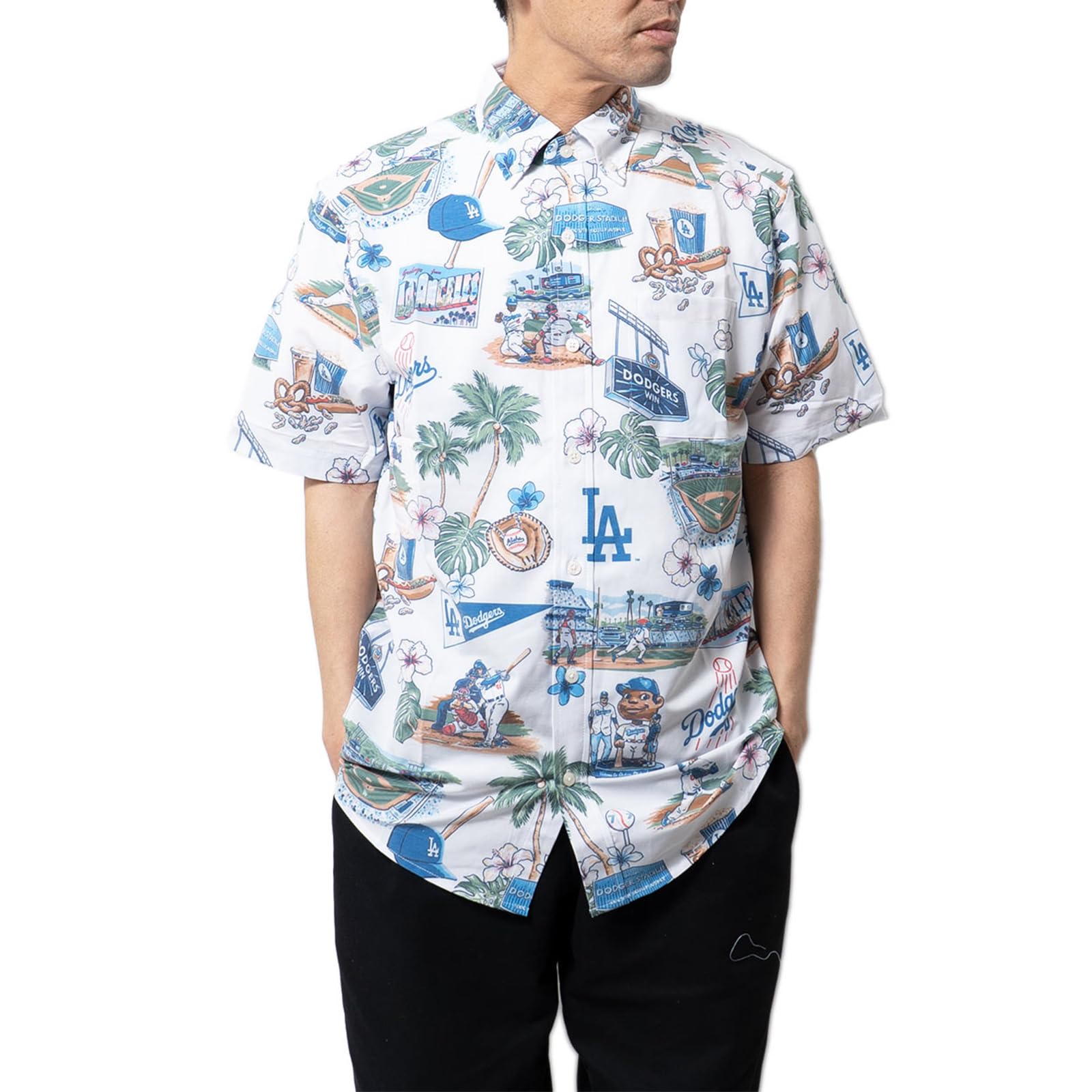 Amazon.co.jp: [レインスプーナー] 半袖 アロハシャツ フルオープン