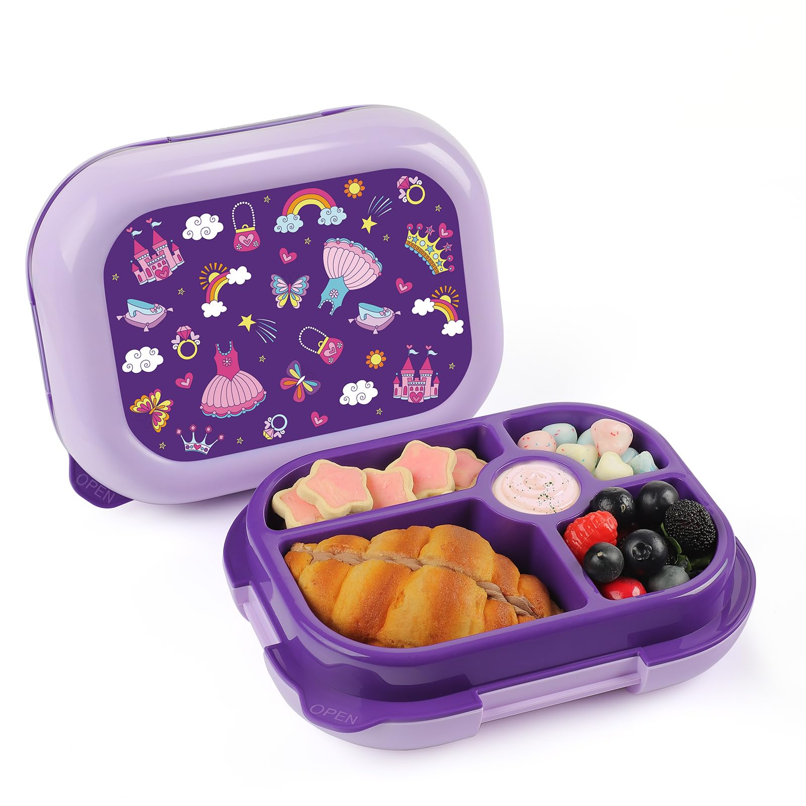 Portapranzo Bento con divisorio e contenitore per salse, portapranzo