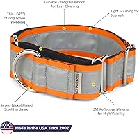 Vista 45 de If It Barks - Collar Martingala reflectante de 1.5 pulgadas con hebilla a presión rápida para perros - Ajustable - Fabricado en Estados Unidos