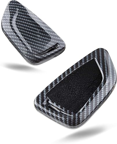 TOMALL Funda para llavero de fibra de carbono para X1 X3 X5 X6 F48 G01 F15 F16 y nueva serie 3 nueva serie 5 serie 7, Fibra de carbono