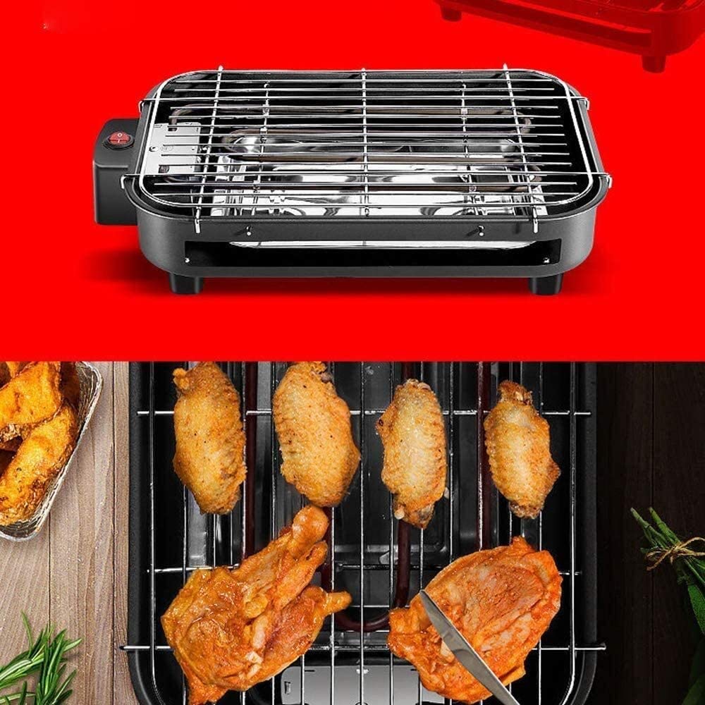 Parrilla Eléctrica Plancha de Asar Parrilla de Escritorio multifunción, Barbacoa Interior, Olla Caliente para Interior, Adecuada para cenas Familiares y reuniones de Entretenimiento 1013