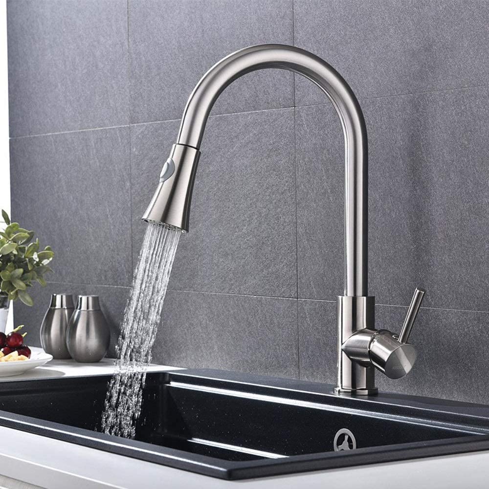 Rubinetti, trafilatura Rubinetto da Cucina Lavabo Rubinetti a Caldo Freddo Tirare Rubinetto Elasticizzato Rubinetto lavello con raccordi per Tubi Flessibili Comfortable Anniversary