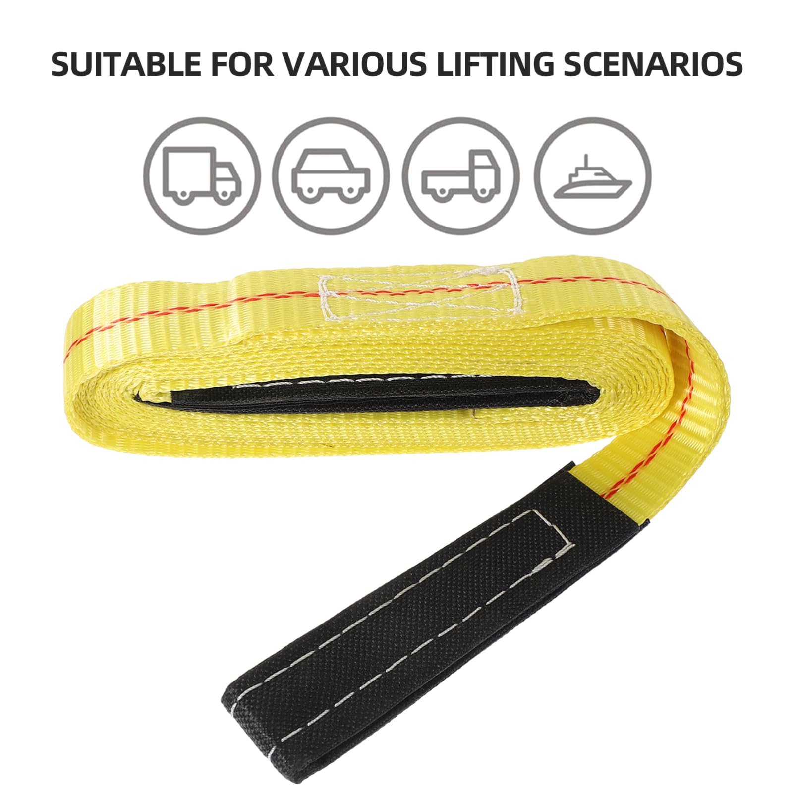 Alipis Eslingas de Elevación de Poliéster para Trabajos Pesados, Diseño Plano Resistente y Distribución Uniforme de Peso, Paquete de 2 Piezas para Mover Muebles