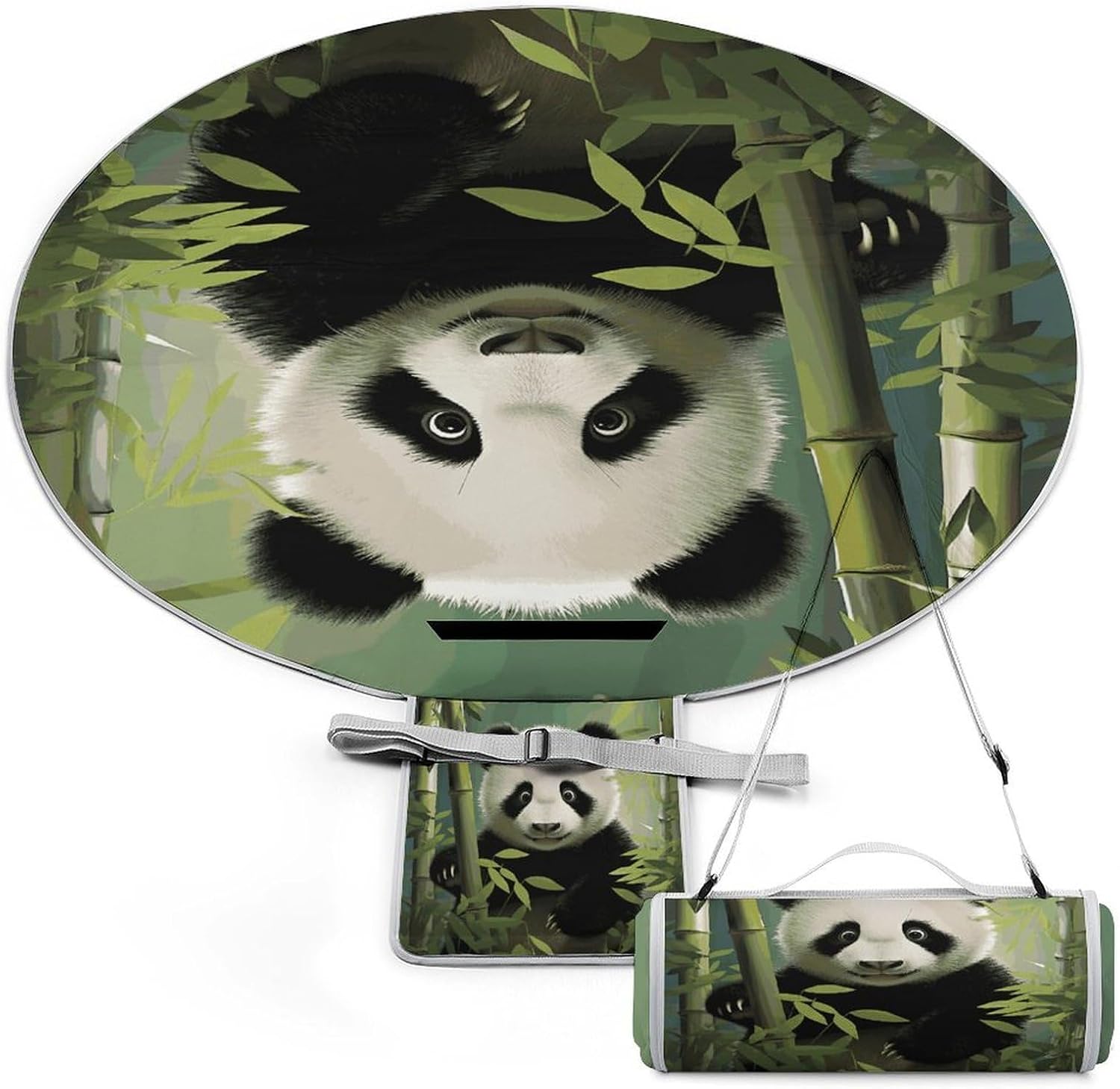 Curious Panda Picnic Mat Lightweight Waterproof Picnic Blankets Extra Large Picnic Outdoor Blankets Foldable Sandproof Beach Blanket for Park Beach Camping Courtyard 58.3''x58.3''