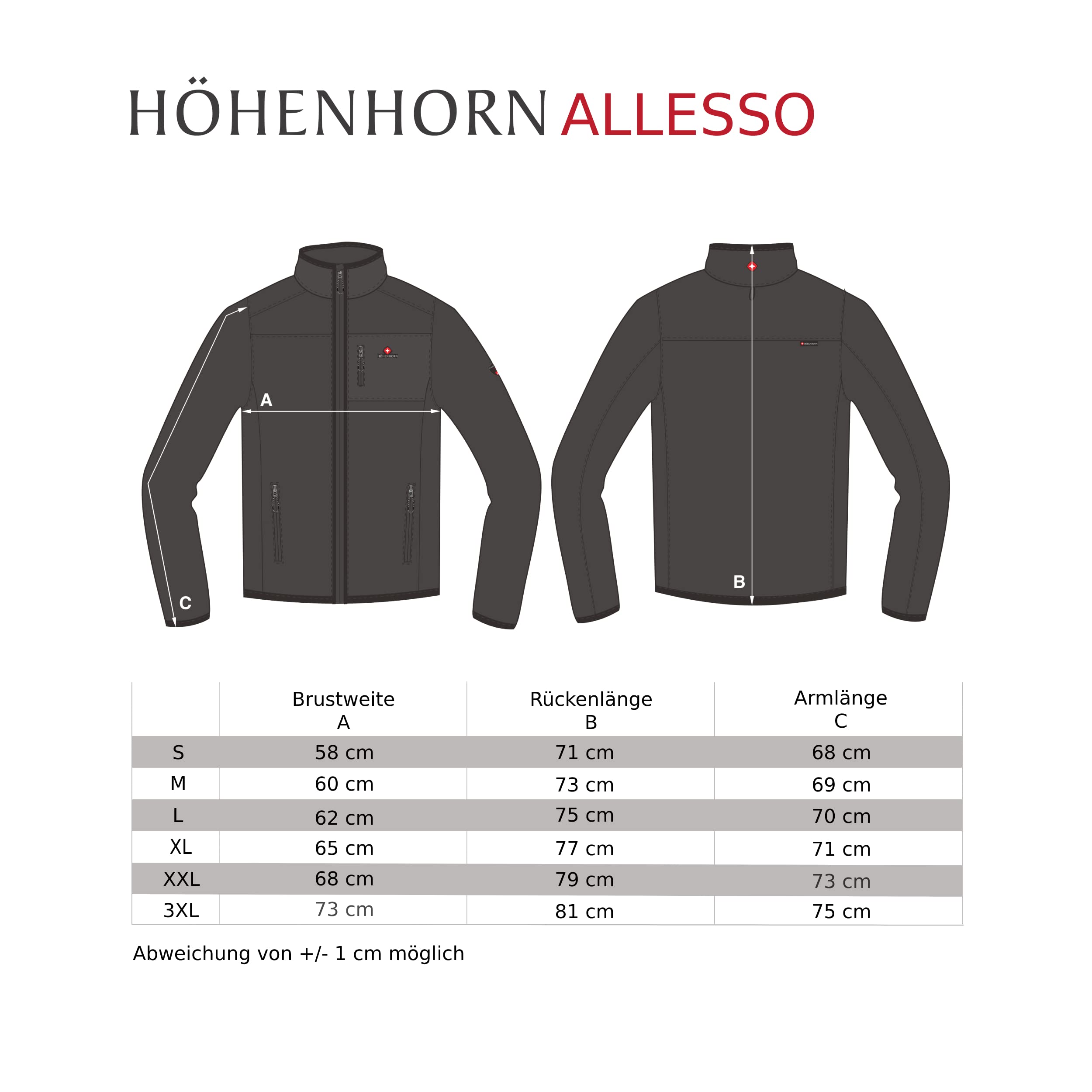Höhenhorn Allesso kurtka męska z kieszenią na brzuch, wiatroszczelna podszewka