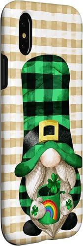 Miniatura 9 de iPhone 1212 Pro San Patricio Buffalo Plaid Shamrock Gnomo con funda café