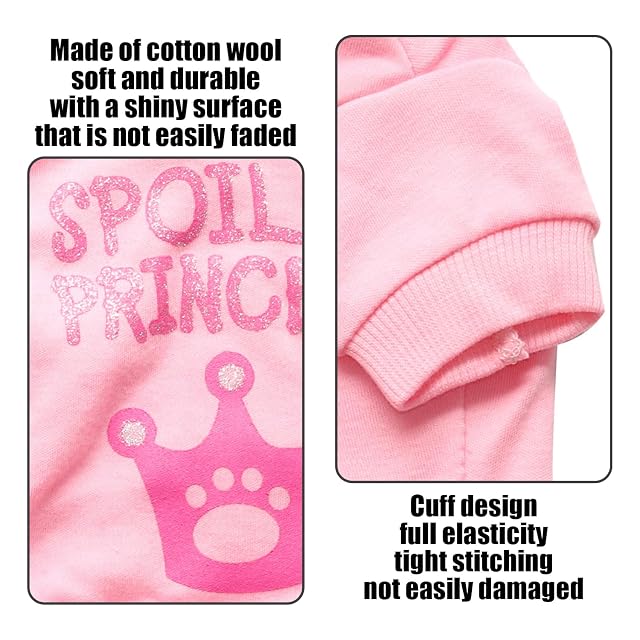 Foto 3 de 6 de FDGGT Camisetas con Corona para Mascotas, Ropa para Perros Y Gatos, Camisetas con Capucha, Ropa para Mascotas