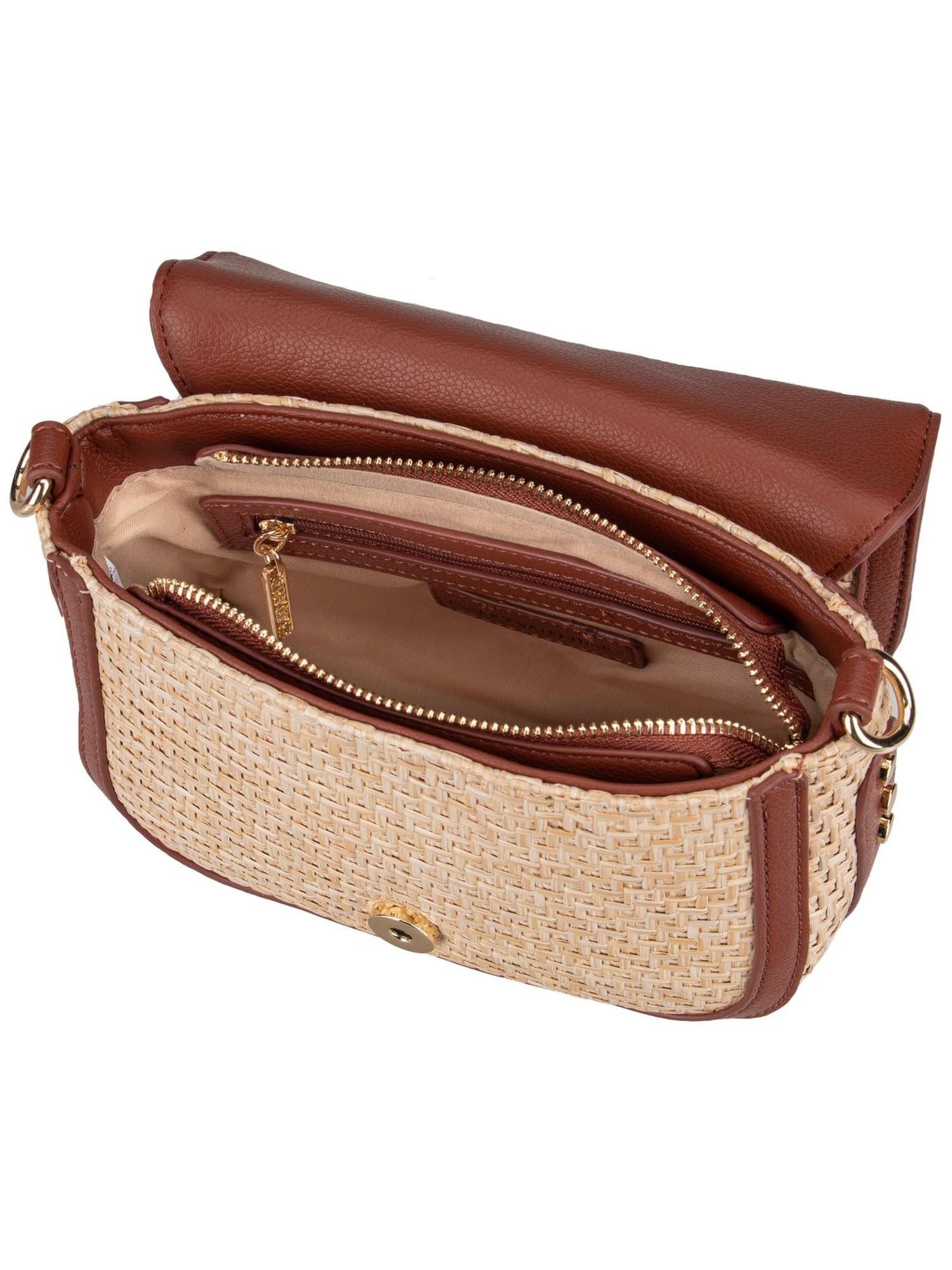 Valentino bolso de hombro bolso bandolera Demetra Flap Bag Naturale/Cuoio beige