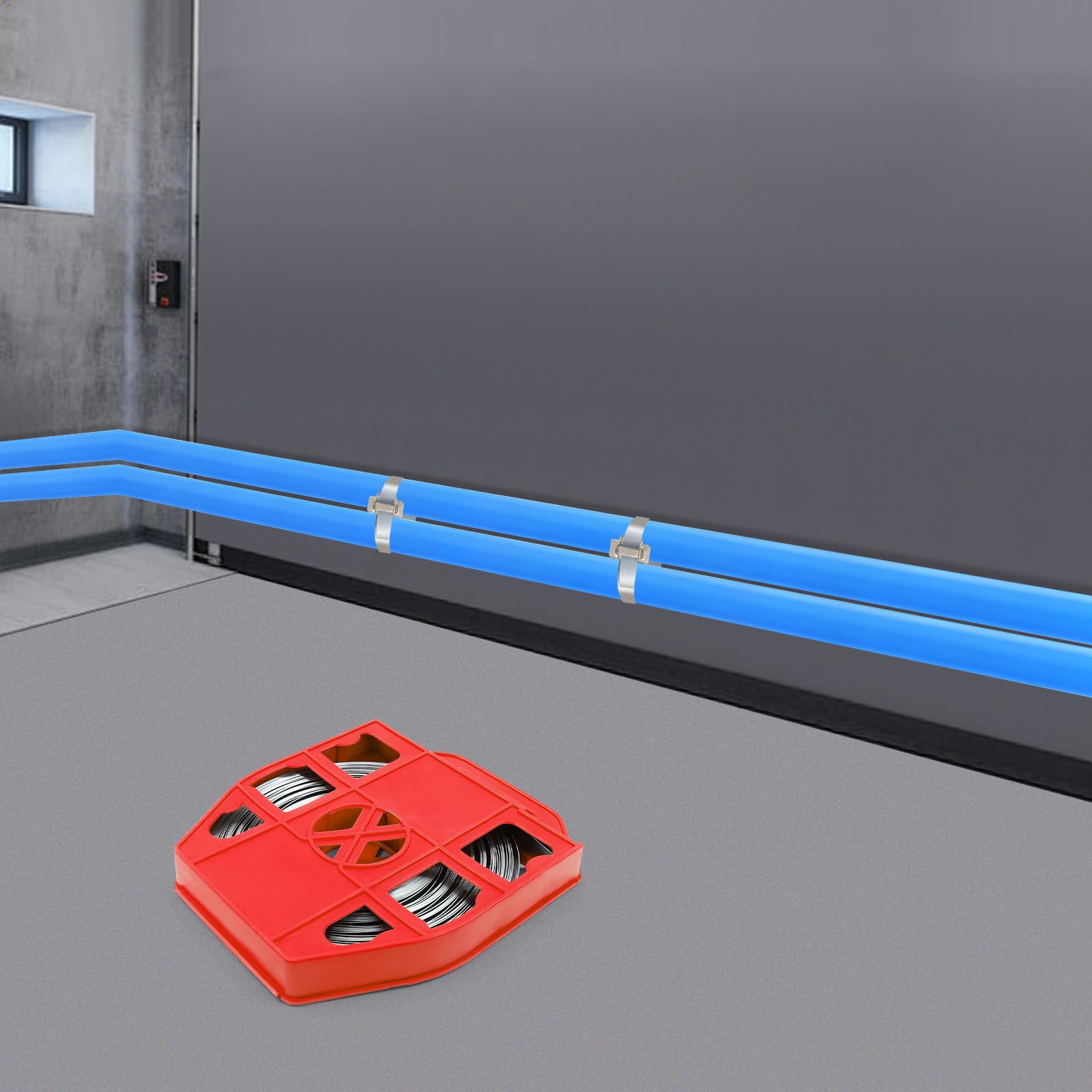 Cinta de acero inoxidable de 30 m, bobina de flejado de acero inoxidable, herramienta de flejado, 19 mm x 0,8 mm, color rojo