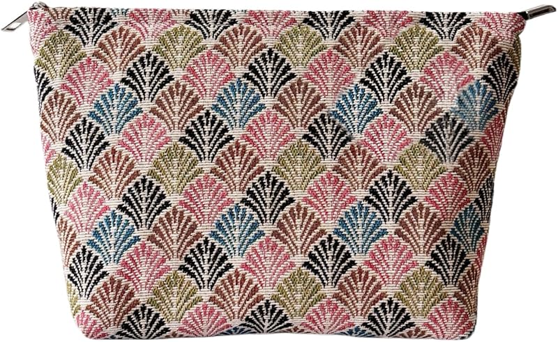 Necessaire de maquiagem itgowisa Diamond com estampa floral e zíper
