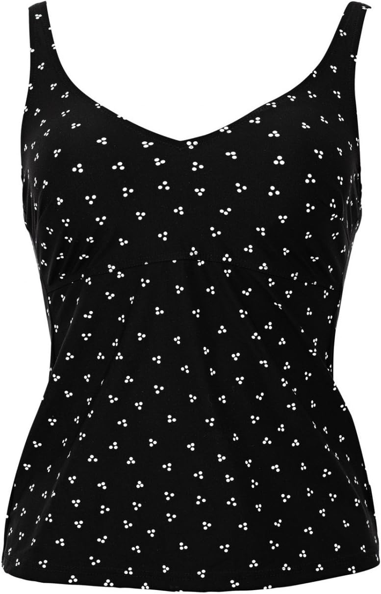 Rosa Faia Womens Noemi Underwire Tankini Top, 12G, Black