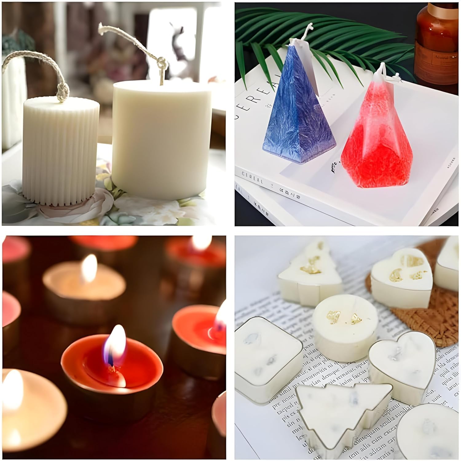 Soy Wax for Candle Making Flakes, Candle Making Purpose, SOYA Candles, DIY Candle, Candle Wax, Pure and Natural Candle Wax, 1 KG, Pack of 1