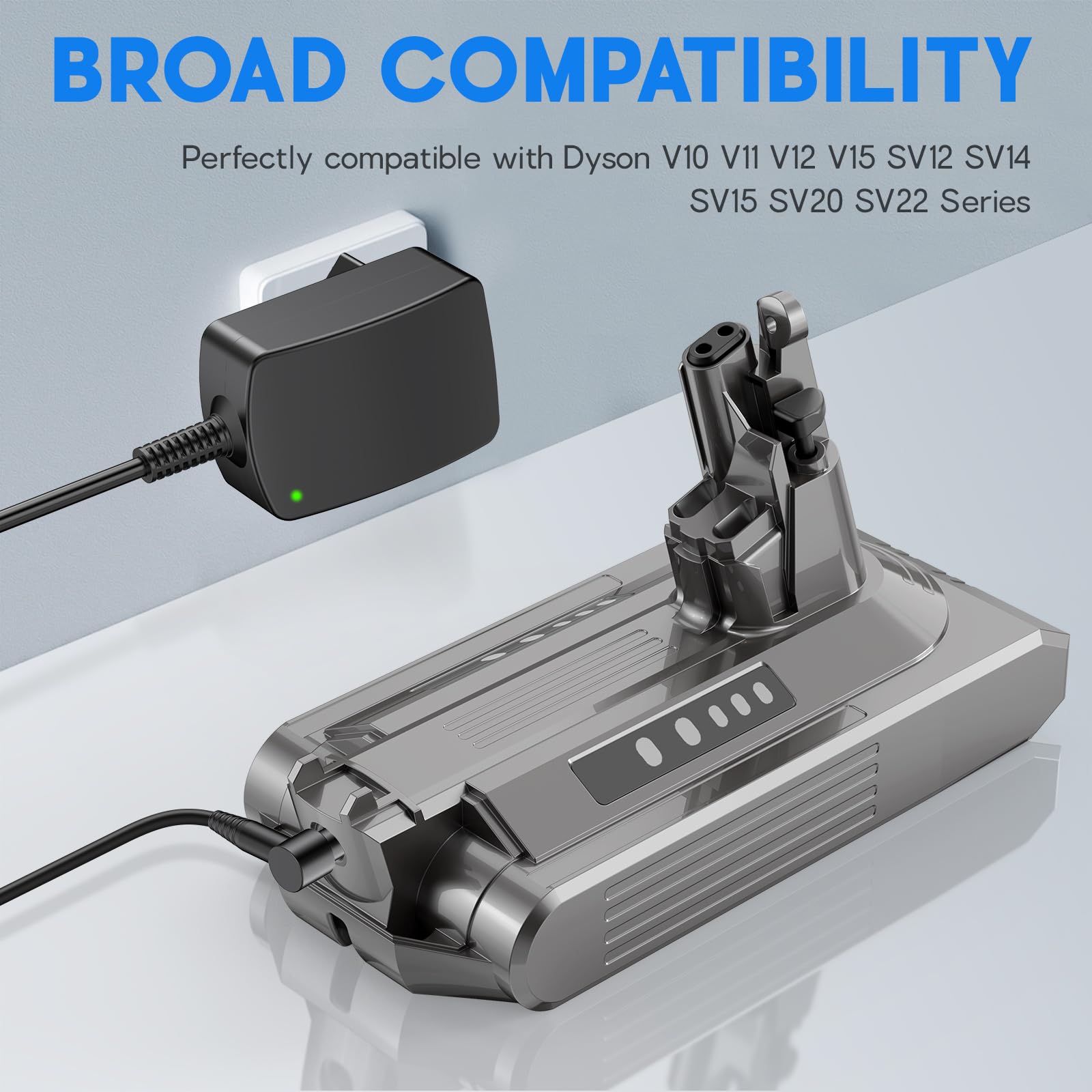 Batteria LabTEC per Dyson V10, batteria di ricambio agli ioni di litio da 25,2 V e 3900 mAh per Dyson V10 Serie Animal Absolute Motorhead SV12 con caricatore V10 Aspirapolvere senza fili con cacciavit