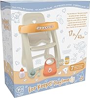 Vista 2 de JC Toys - ¡para mantener el tiempo de juego! Trona para muñeca bebé Se ajusta a muñecas de hasta 17" Trona resistente y accesorios de juego