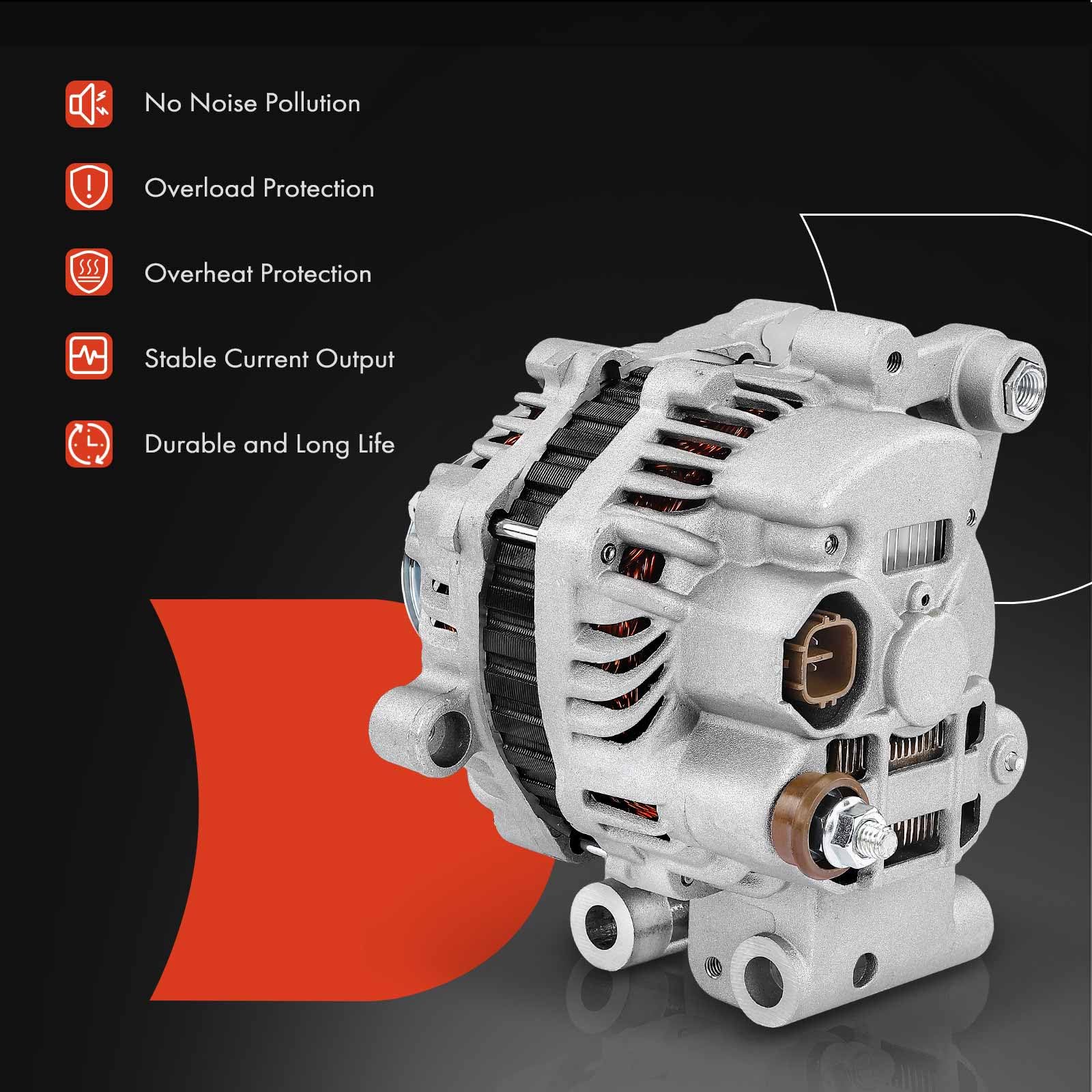 A-Premium Alternator Compatible With Suzuki Grand Vitara 2009-2013 2.4L, SX4 2010-2013, SX4 Crossover 2012, 12V 80A 6-Groove Pulley CW - View #6