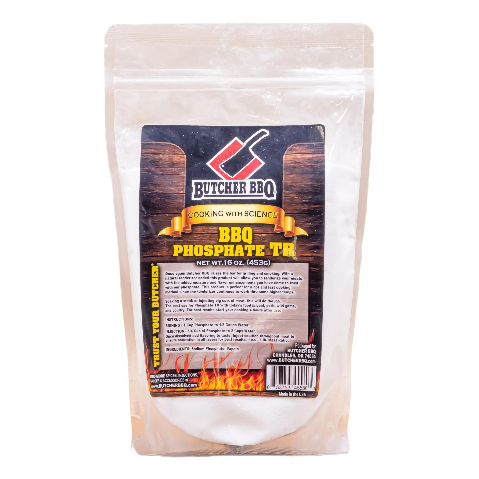 Butcher BBQ Phosphate TR-Tenderize for Hot and Fast Cooking | World Championship Winning Formula | Gluten Free | MSG free | Brisket Injection | Meat Tenderizer Powder So You Know How To BBQ Right