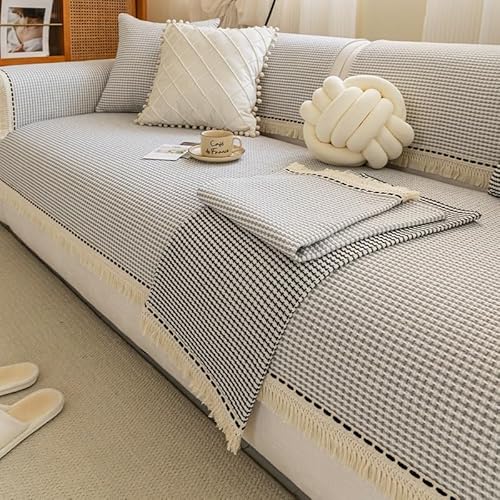 �ʋC���R�b�g�����l���\�t�@�J�o�[ - �I�[���V�[�Y���Ή��A����~�߁��h���A�􂦂�V�[�g�p�b�h�v���e�N�^�[ Grey 30*50cm/11.81*19.69inLumbar pillow cover