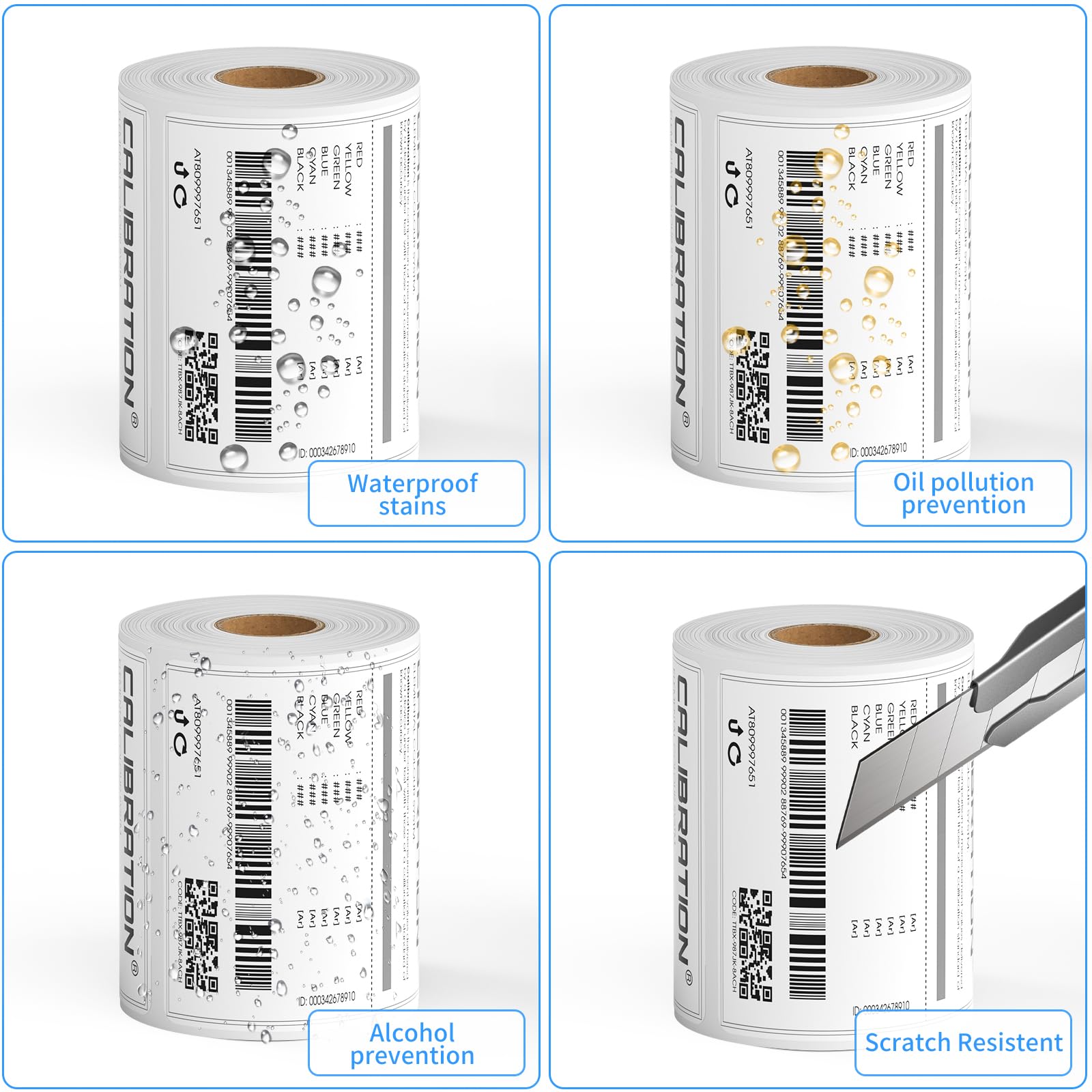 Rotolo di etichette termiche, etichette di spedizione 4 x 6, etichetta postale NefLaca per stampante, carta per stampante 10,2 x 15,2 cm, etichetta adesiva permanente, compatibile con stampante