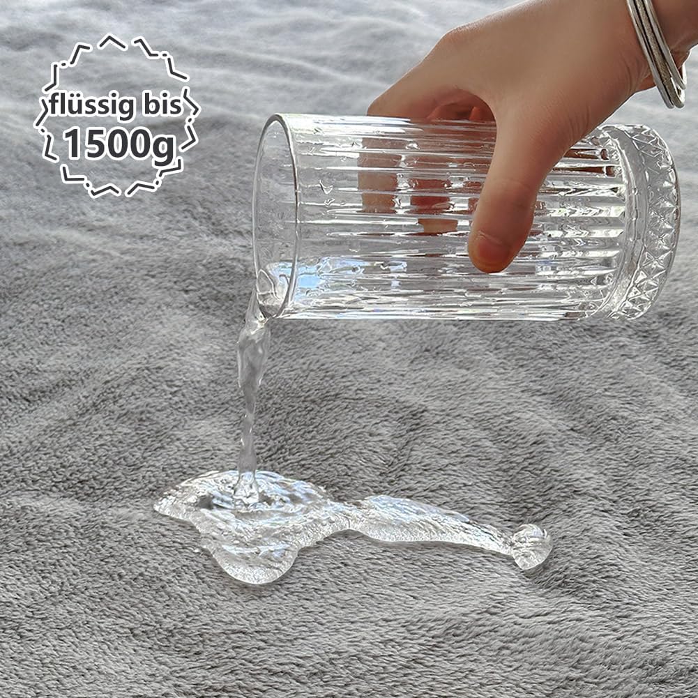 NSNLGSGC wasserdichte Decke 229x218cm, Liebesdecke für Paare, Verliebte, Erwachsene und Kinder, wasserdichte Decke aus Flanell-Sherpa, flüssig bis 1500g, grau