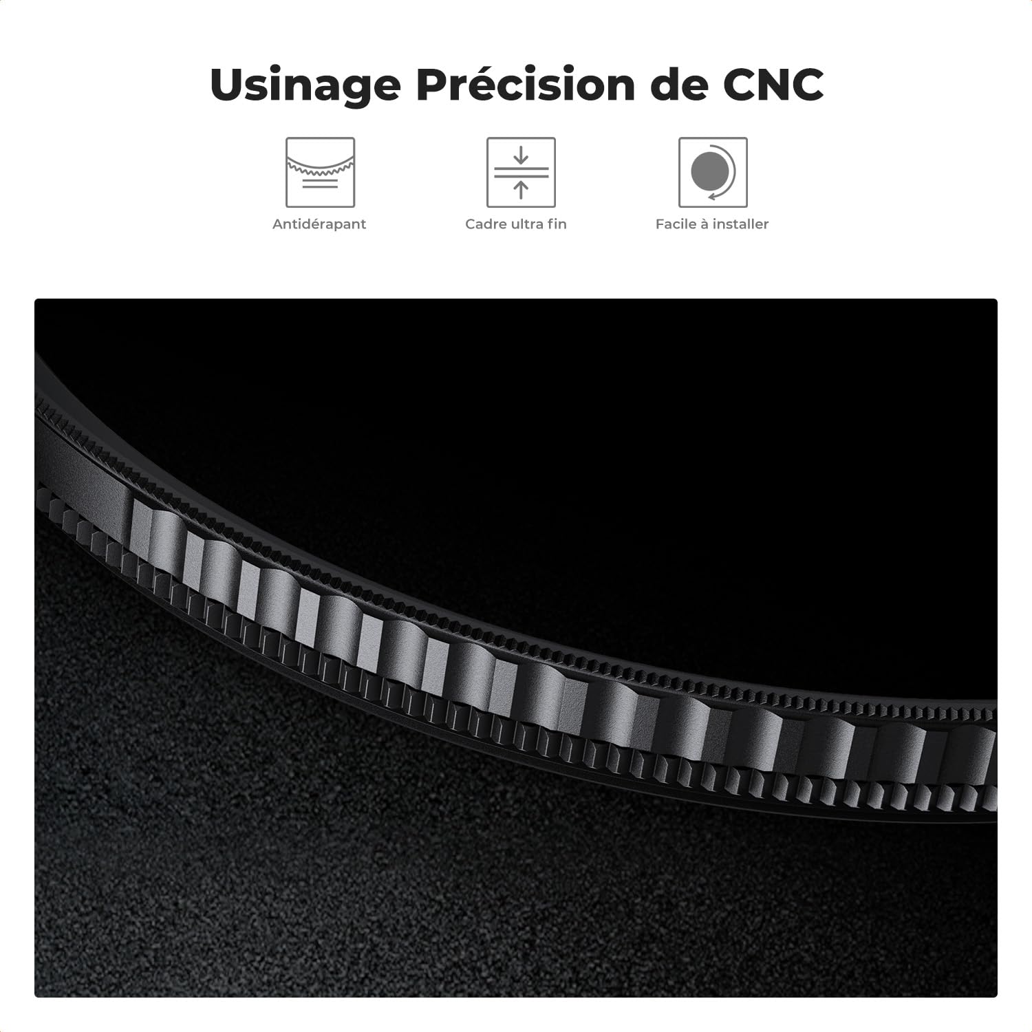 K&F CONCEPT 40.5mm Filtre Black-Mist 1/4+CPL 2 en 1 Effet Diffusion Polarisant et 3 Chiffons de Nettoyage pour Objectif Appareil Photo (Nano-Klear Série)