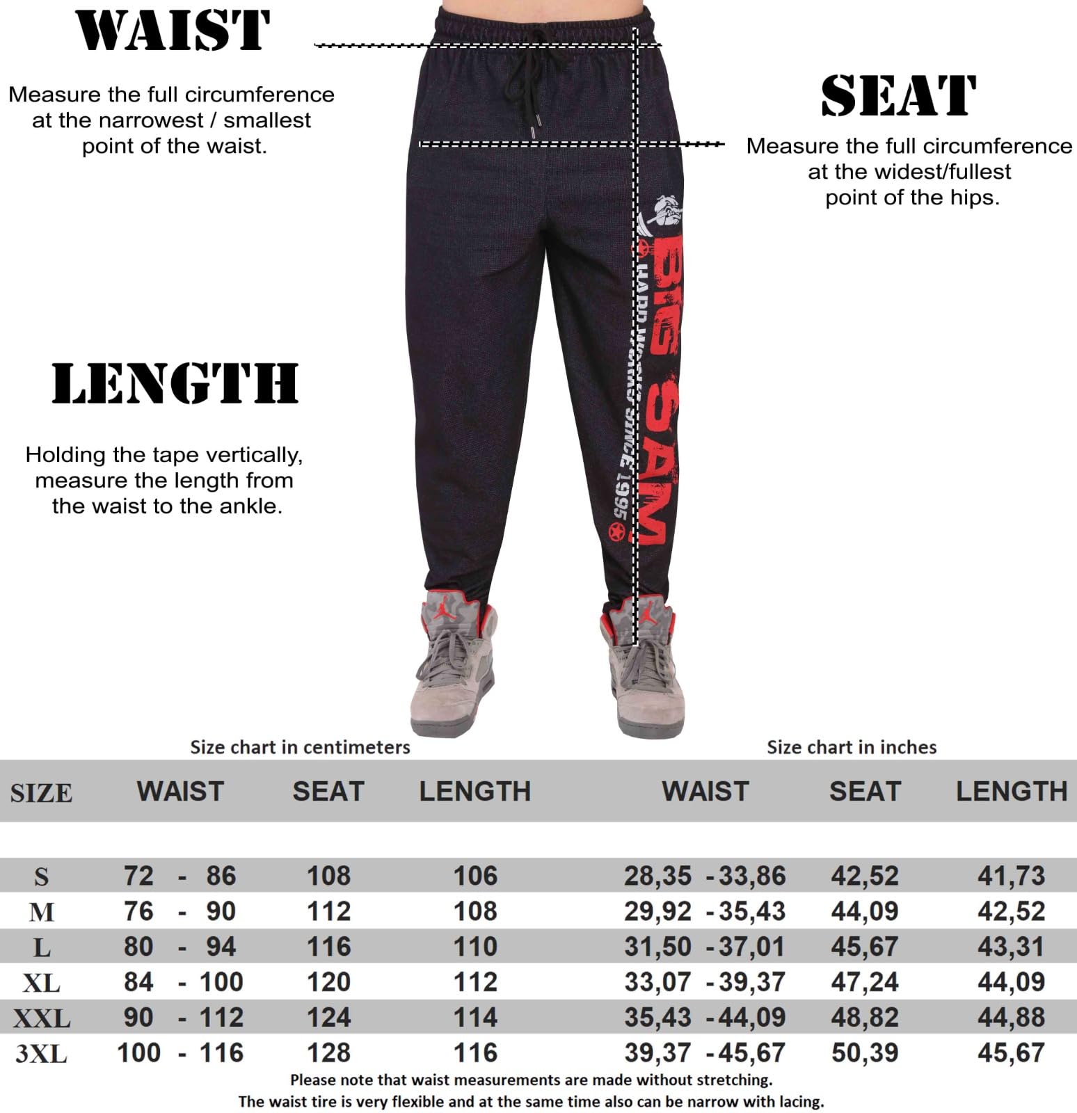 BIG SM SPORTSWEAR MUSCLEWEAR Bodyhose Jogginghose Sporthose Bodybuilding 1246