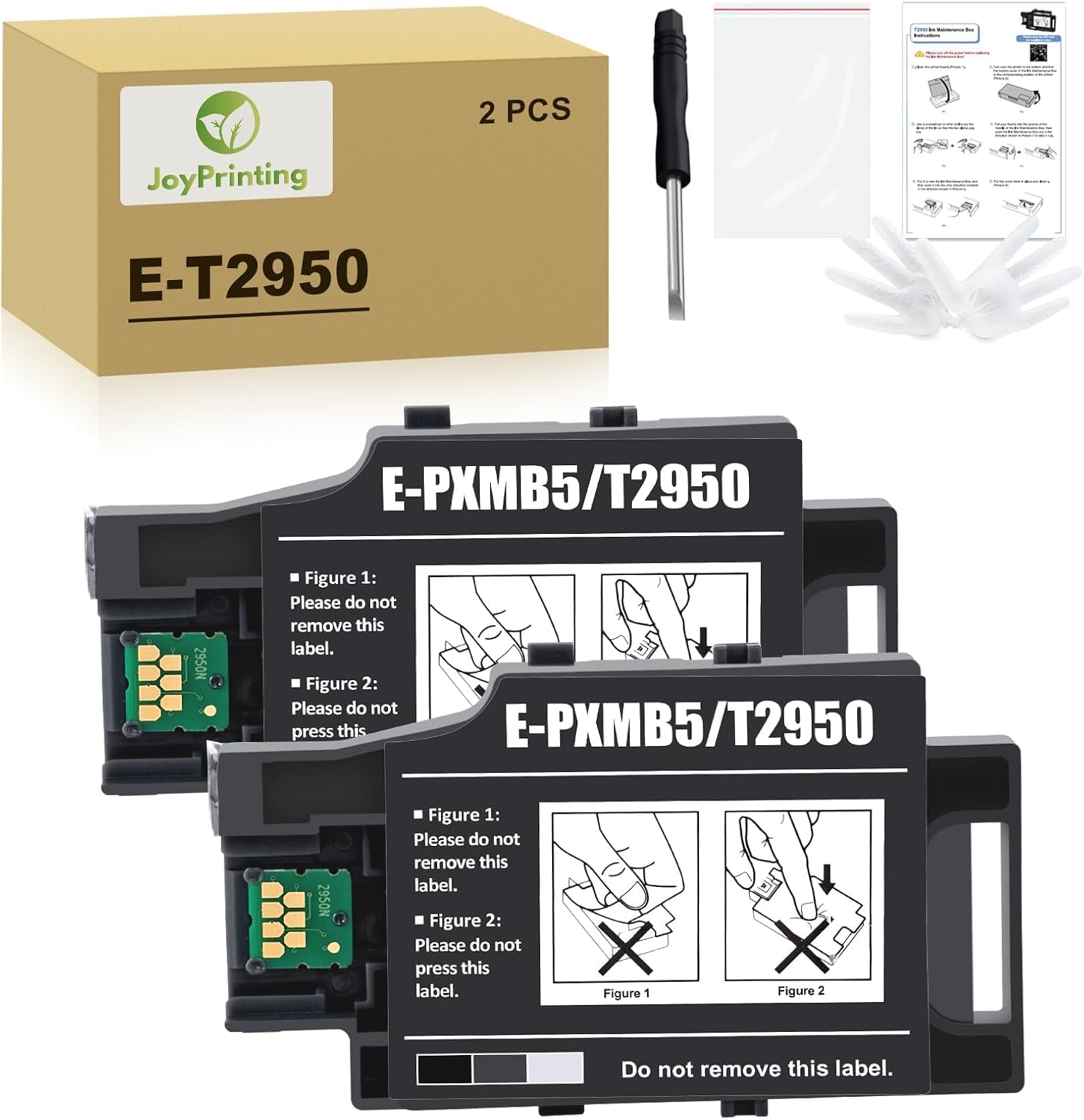 T2950 - Boîte de Maintenance Compatible avec Epson C13T295000 - Noir - pour Workforce WF-110 WF‑110W PX-S05B S05W WF-100