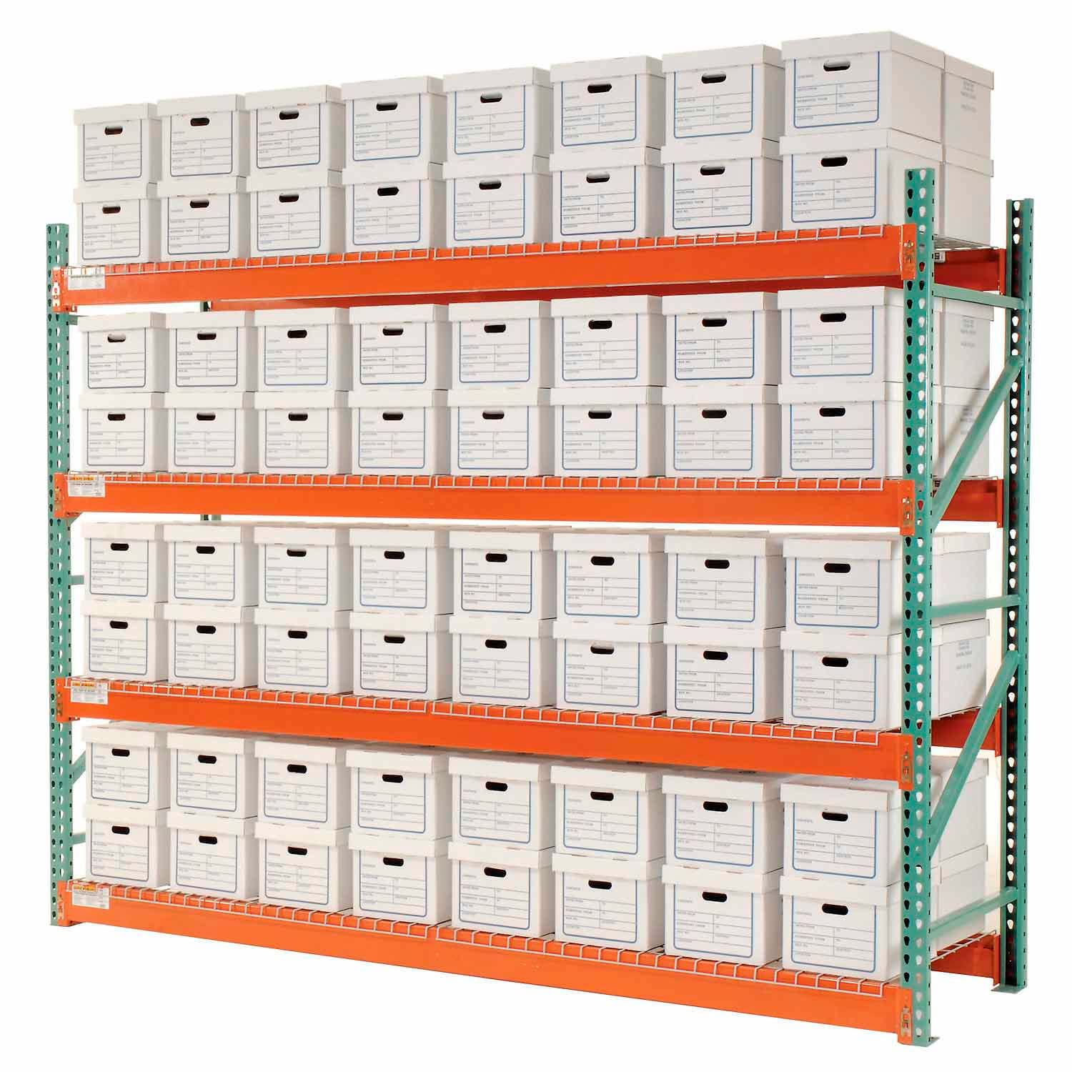 Record Storage Rack Starter Letter Legal 120"W x 36"D x 96"H by Global Industrial – Cardboard, Gray, Model 258194N