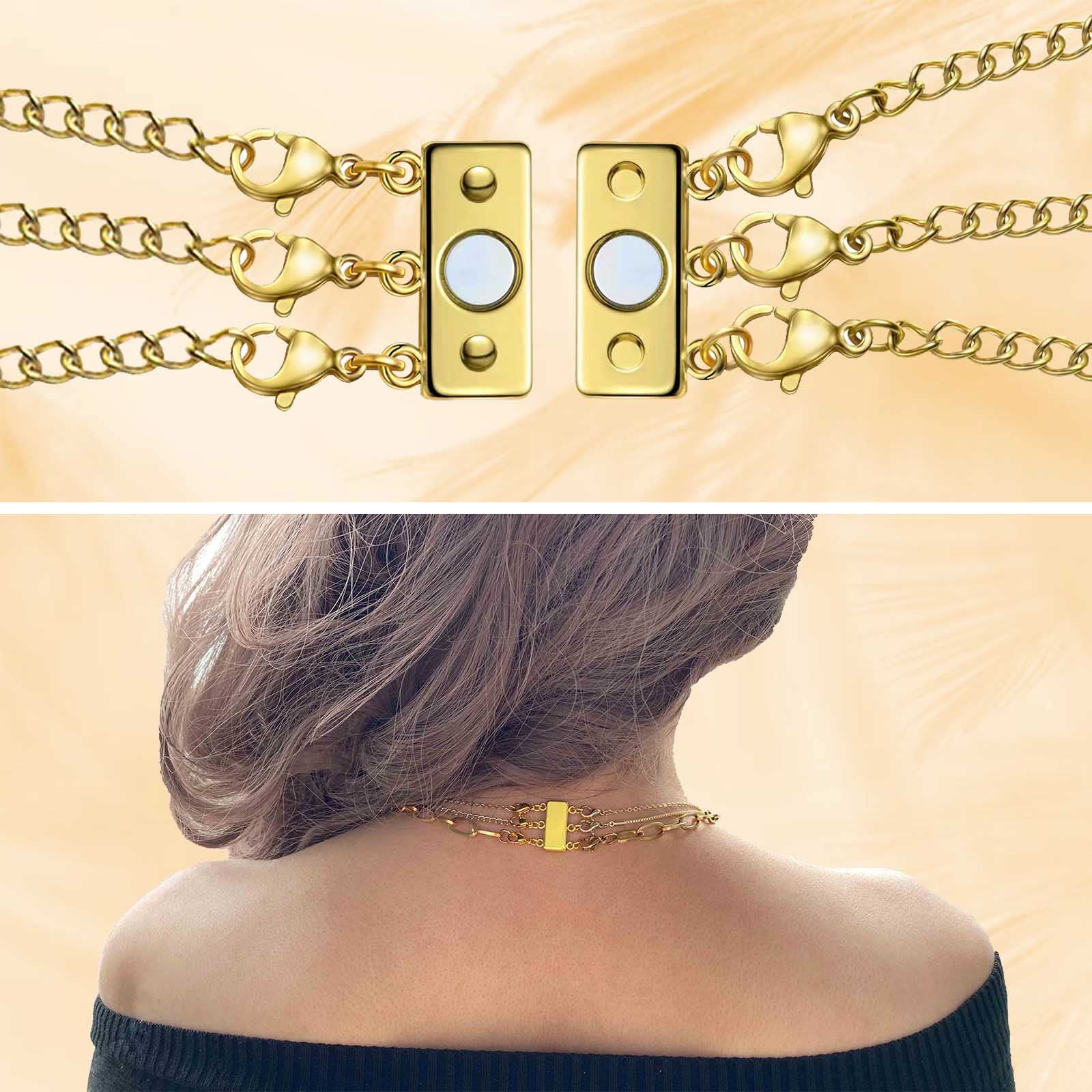 Cierres Magnéticos Para Apilar Collares – Juego De 2 Separadores Superpuestos Para Hombre Y Mujer