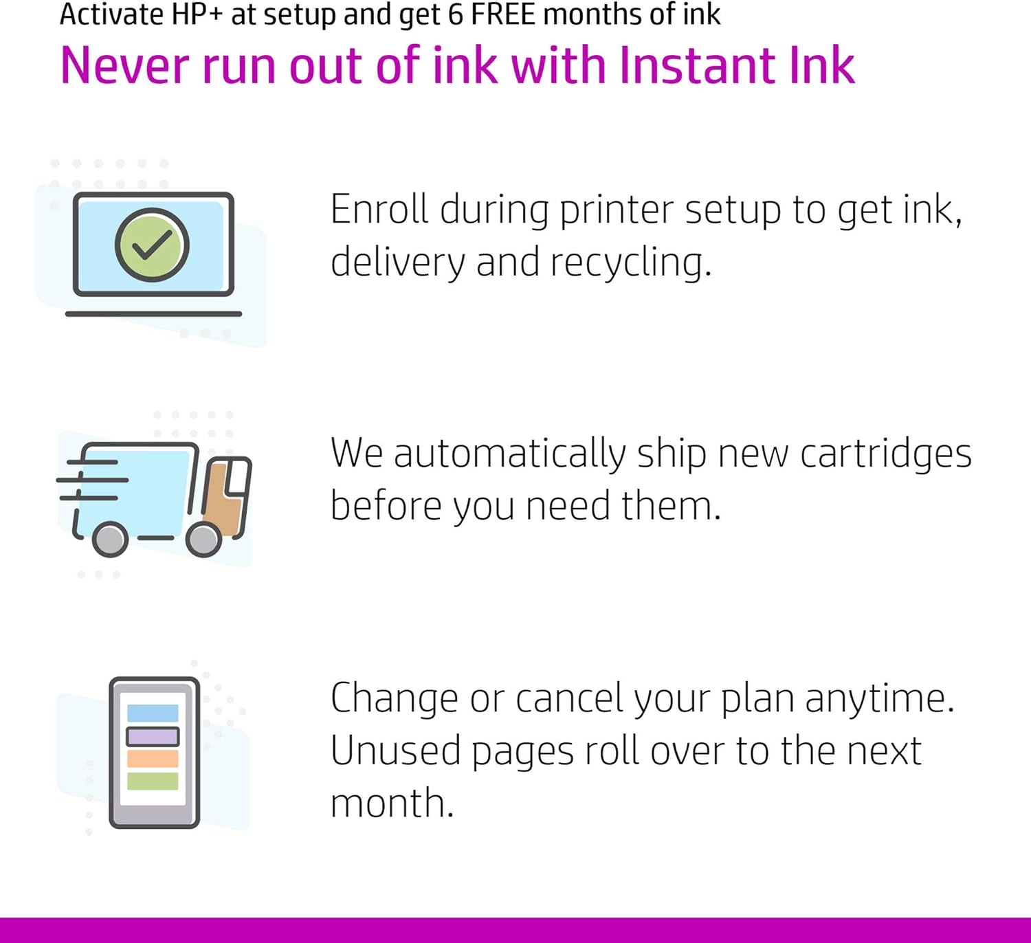 HP DeskJet 2755e Wireless Color All-in-One Printer with bonus 6 free months Instant Ink with HP+ (26K67A) : Office Products