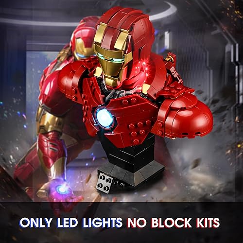 Vista 8 de Vaodest Luz LED para Lego Marvel Nano Gauntlet 76223 Kit de construcción, diseño y configuración compatible con el modelo Lego 76223