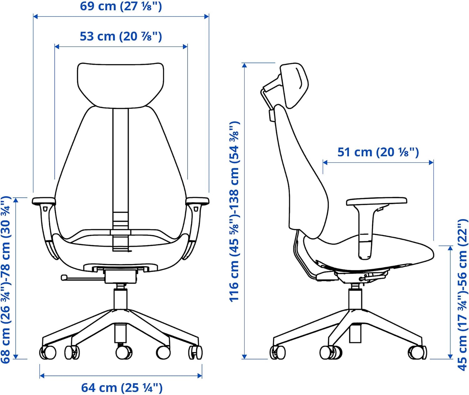 GRUPPSPEL Gaming chair, Gunnared black/grey