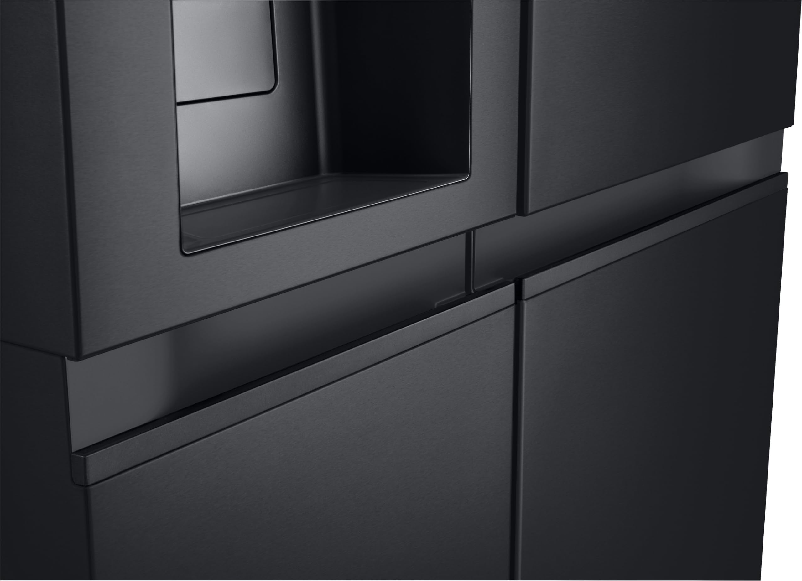 LG GSLE91EVAC Side by Side Kühlschrank, Klasse C, 628 L, Multi-Door Kühlschrank mit Gefrierfach, Eis-, Crushed Ice- Wasserspender mit UVnano, Total NoFrost, Smart Inverter Kompressor, Wi-Fi
