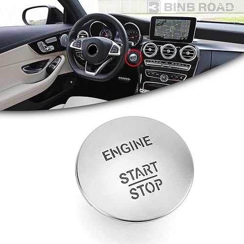 Miniatura 7 de BINB ROAD Botón de encendido de arranque sin llave del motor 2215450714 compatible con Mercedes Benz C250 C300 E350 GL350 GL450 ML350 ML350 S550