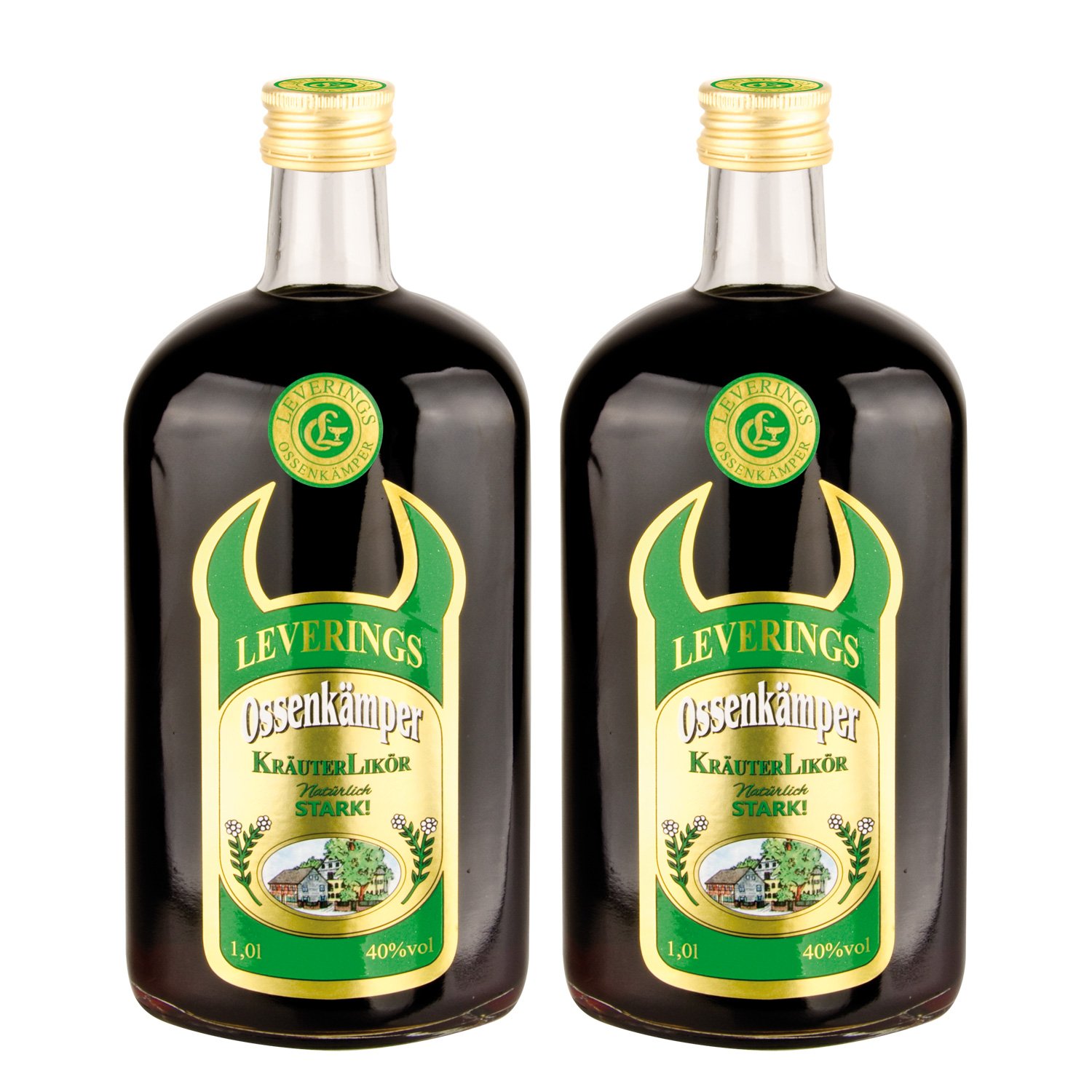 2 Flaschen Ossenkämper Kräuter 40% vol alc. 1.0 l