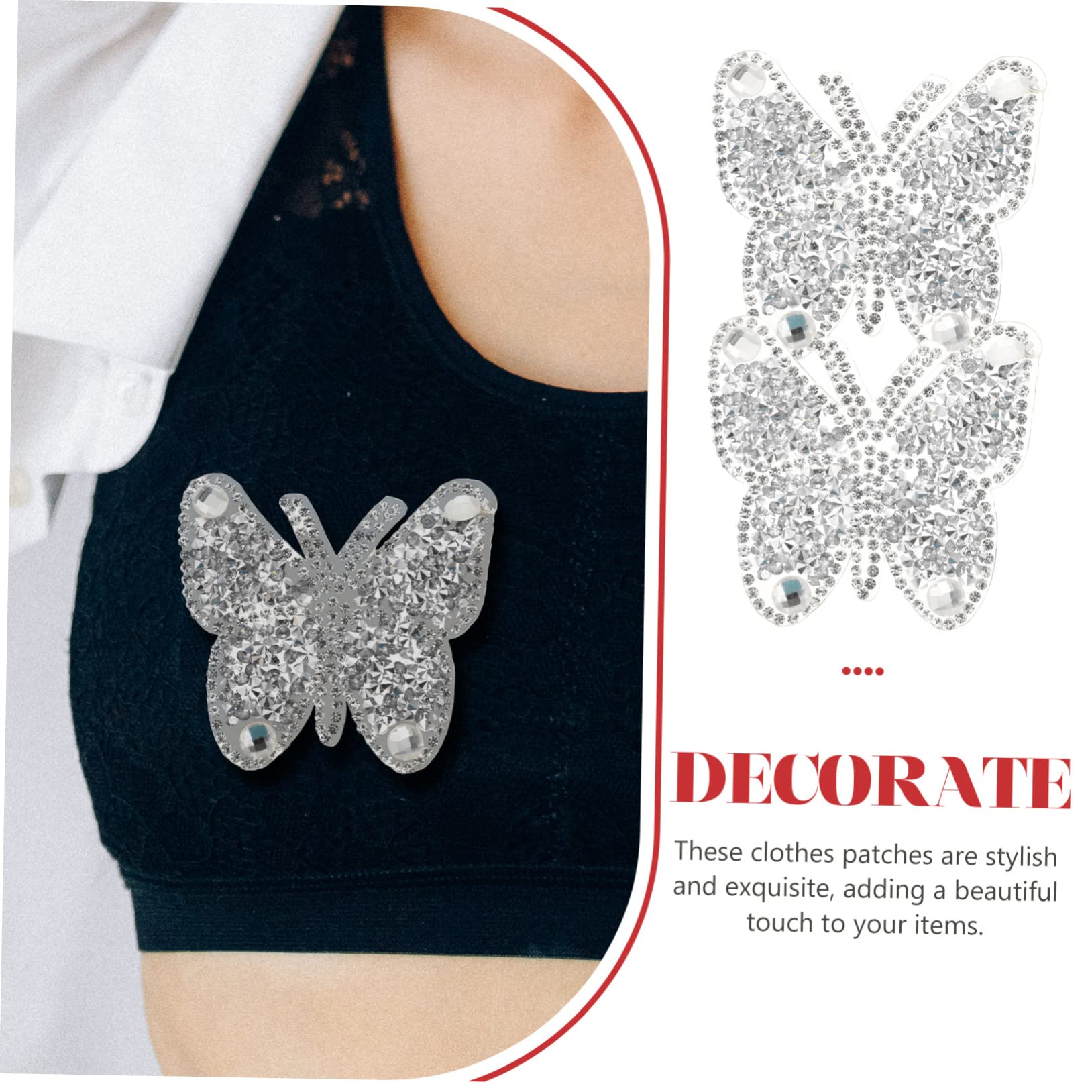 SEWACC Strass Patches Zum Aufbügeln - 6 Stück Glitzersterne Für Kleidung