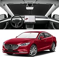 Vista 199 de Parasol de parabrisas de ajuste personalizado para Nissan Titan 2017-2024, bloquea los rayos UV y el calor, parasol de ventana delantera, fácil