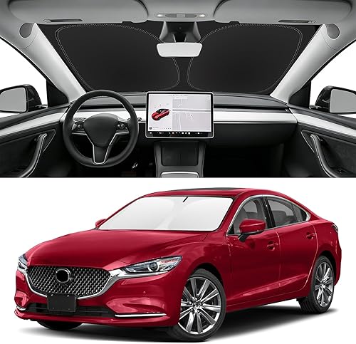 Miniatura 199 de Parasol de parabrisas de ajuste personalizado para Nissan Titan 2017-2024, bloquea los rayos UV y el calor, parasol de ventana delantera, fácil